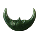 Glazed terracotta moon
