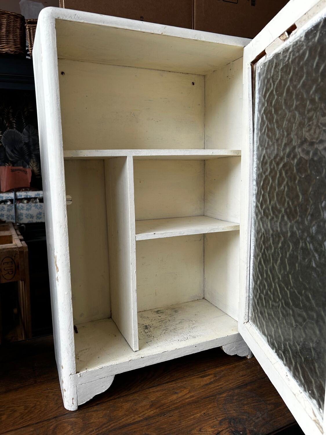 Small wooden display cabinet