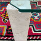 Table basse vintage en travertin et verre