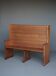 Traditional Dutch pine church bench, 1930s