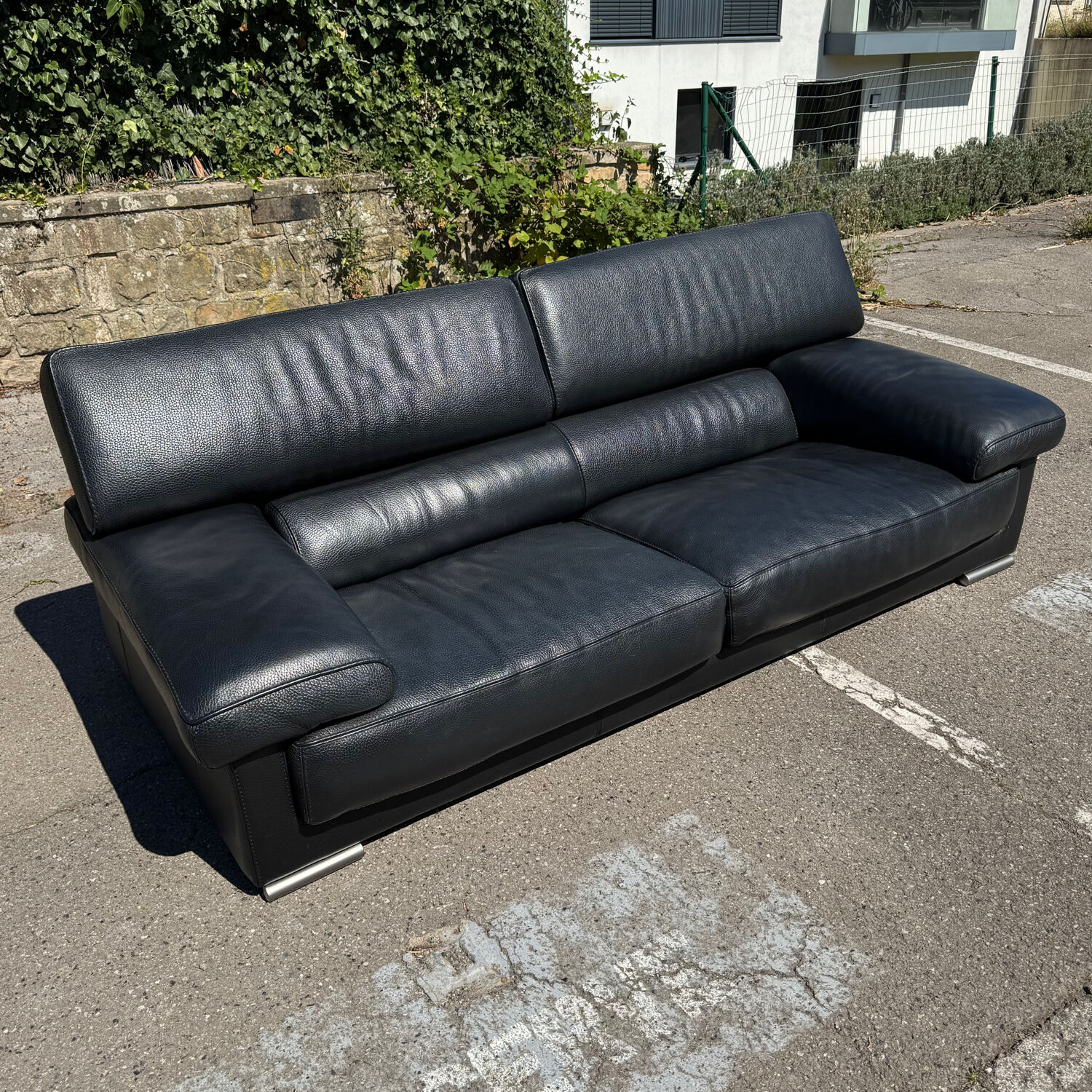 Canapé Roche Bobois cuir noir