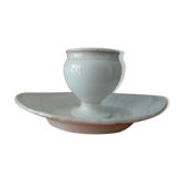 White porcelain coquetier creil et montereau