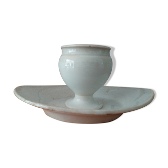 Coquetier en porcelaine blanche creil et montereau