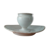 White porcelain coquetier creil et montereau