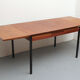 Table à manger extensible des années 1960 en teck et métal