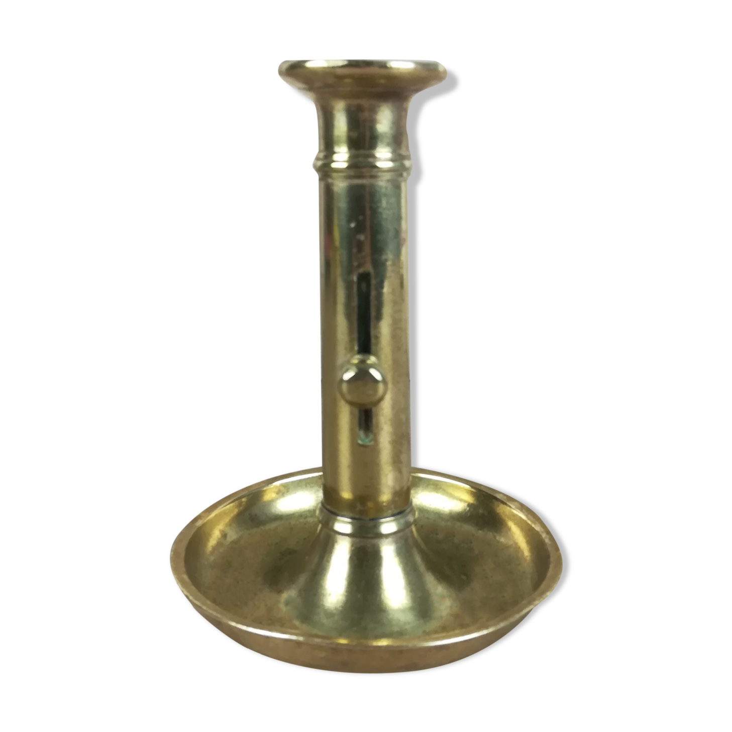 Brass pusher candle holder