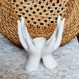 Porcelain handmade candle holder