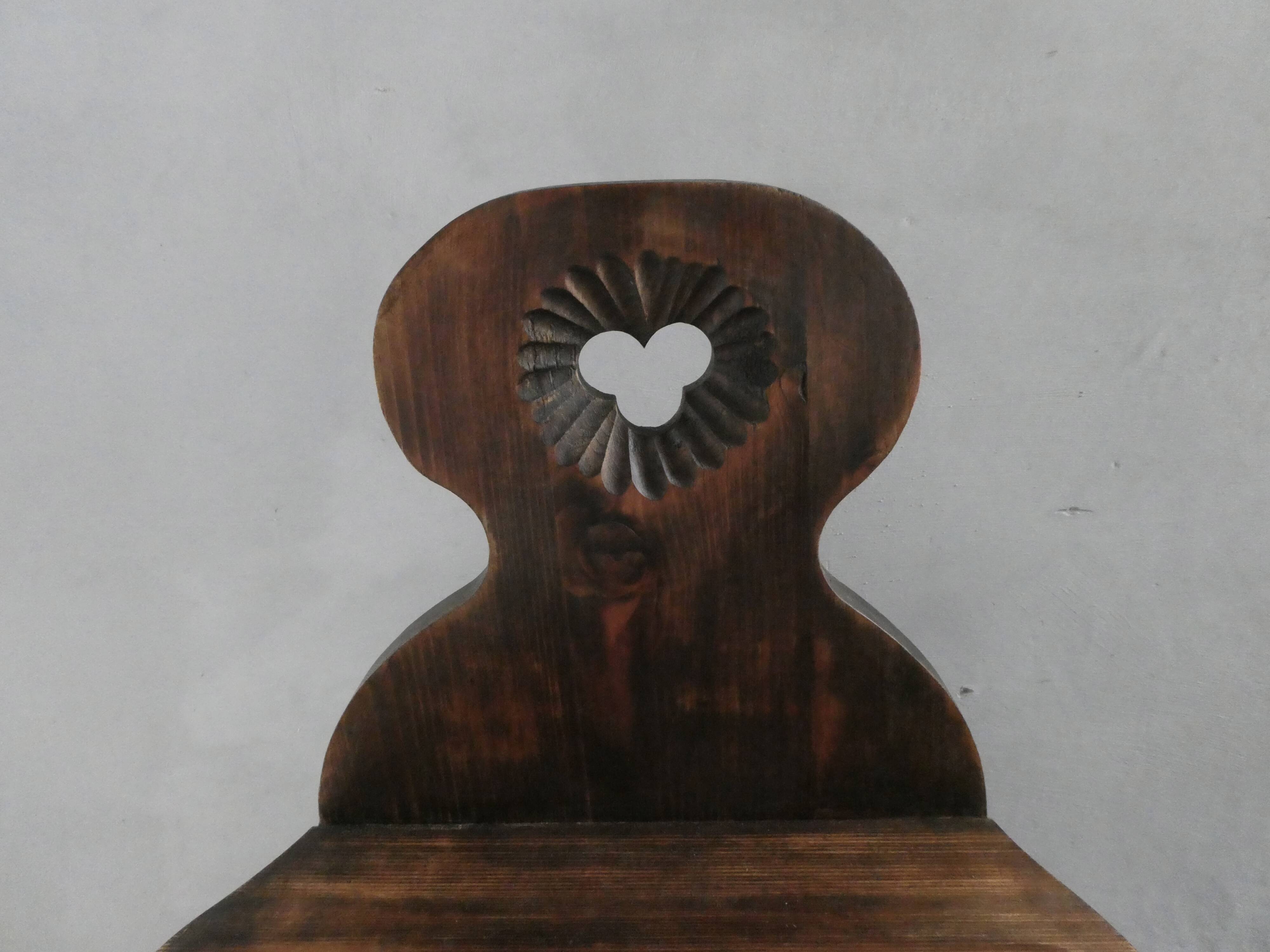 Pair of bedside tables, mountain folk art, circa 1960