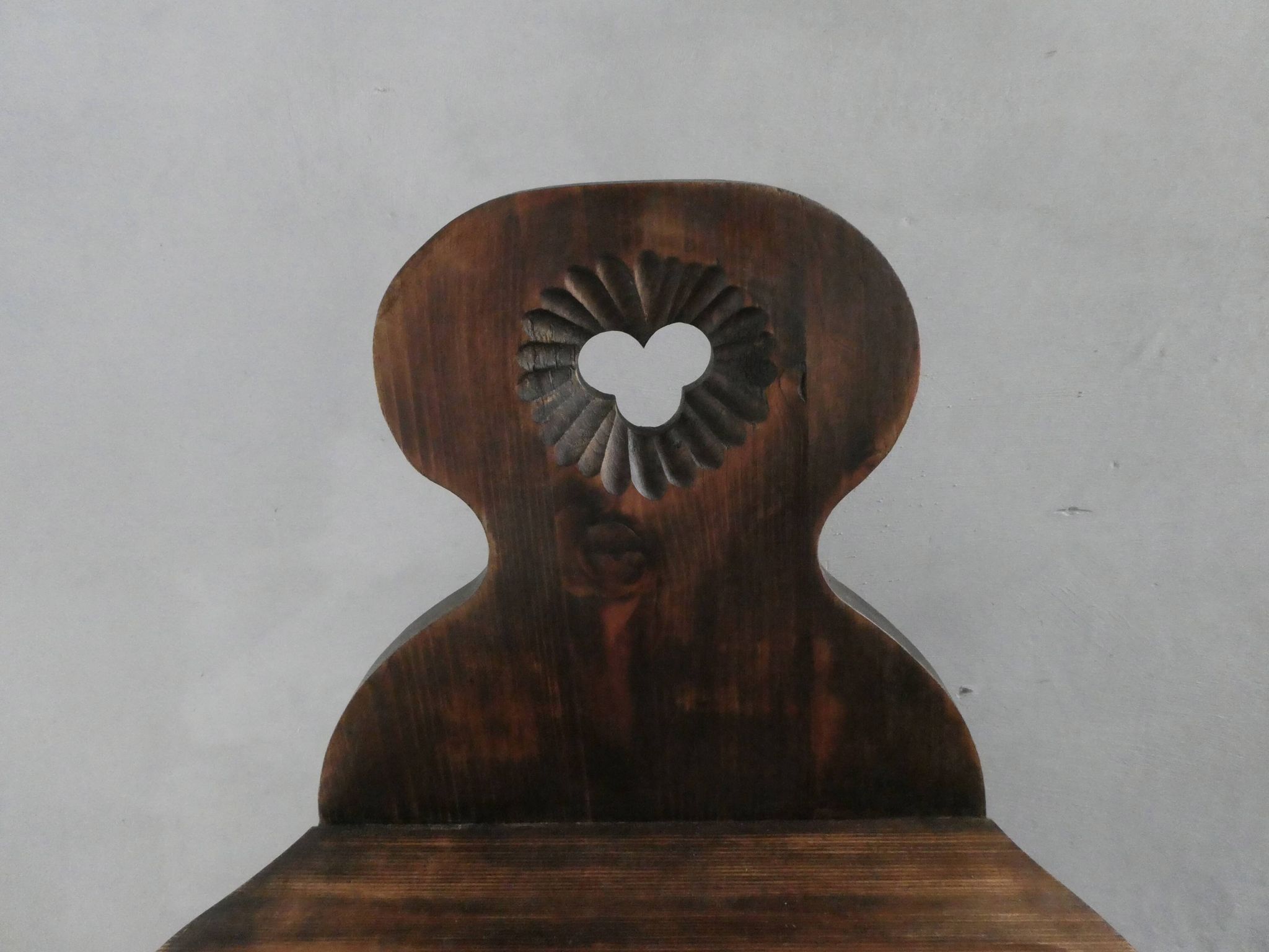 Pair of bedside tables, mountain folk art, circa 1960