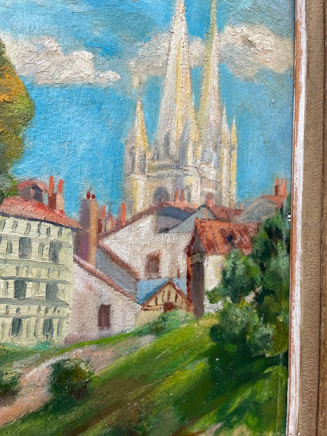 Bayonne Basque oil painting