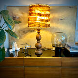 Vintage / bohemian chic wooden lamp