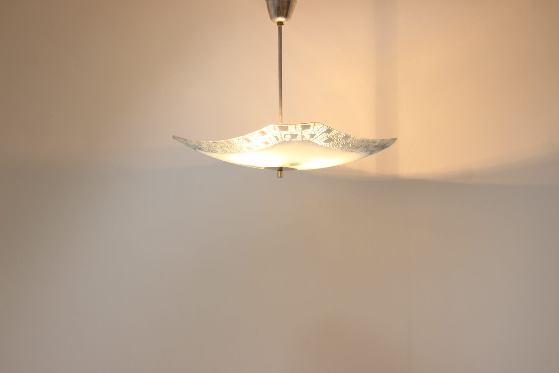 Mid-Century Glass Pendant, 1960's
