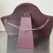 Antique art deco  mahogany wooden triple  frame 22 x 29 cm  convex glass