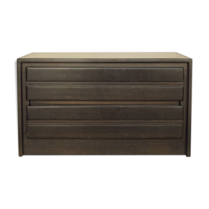 Commode en iroko massif deux tiroirs