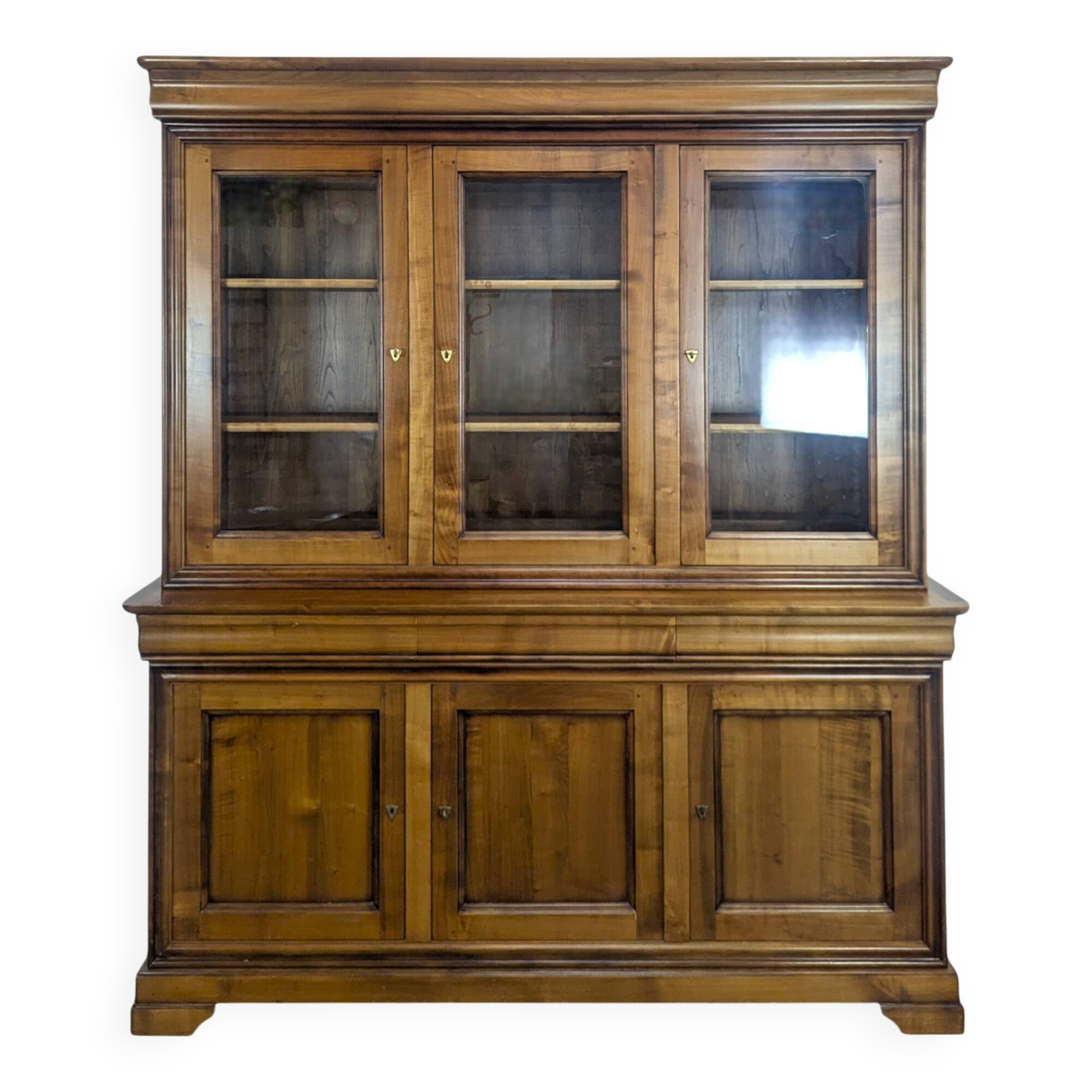 Louis Philippe style bookcase in cherry wood