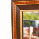 Vintage mirror with wooden frame, painted veneer, imitation marquetry 72x102cm