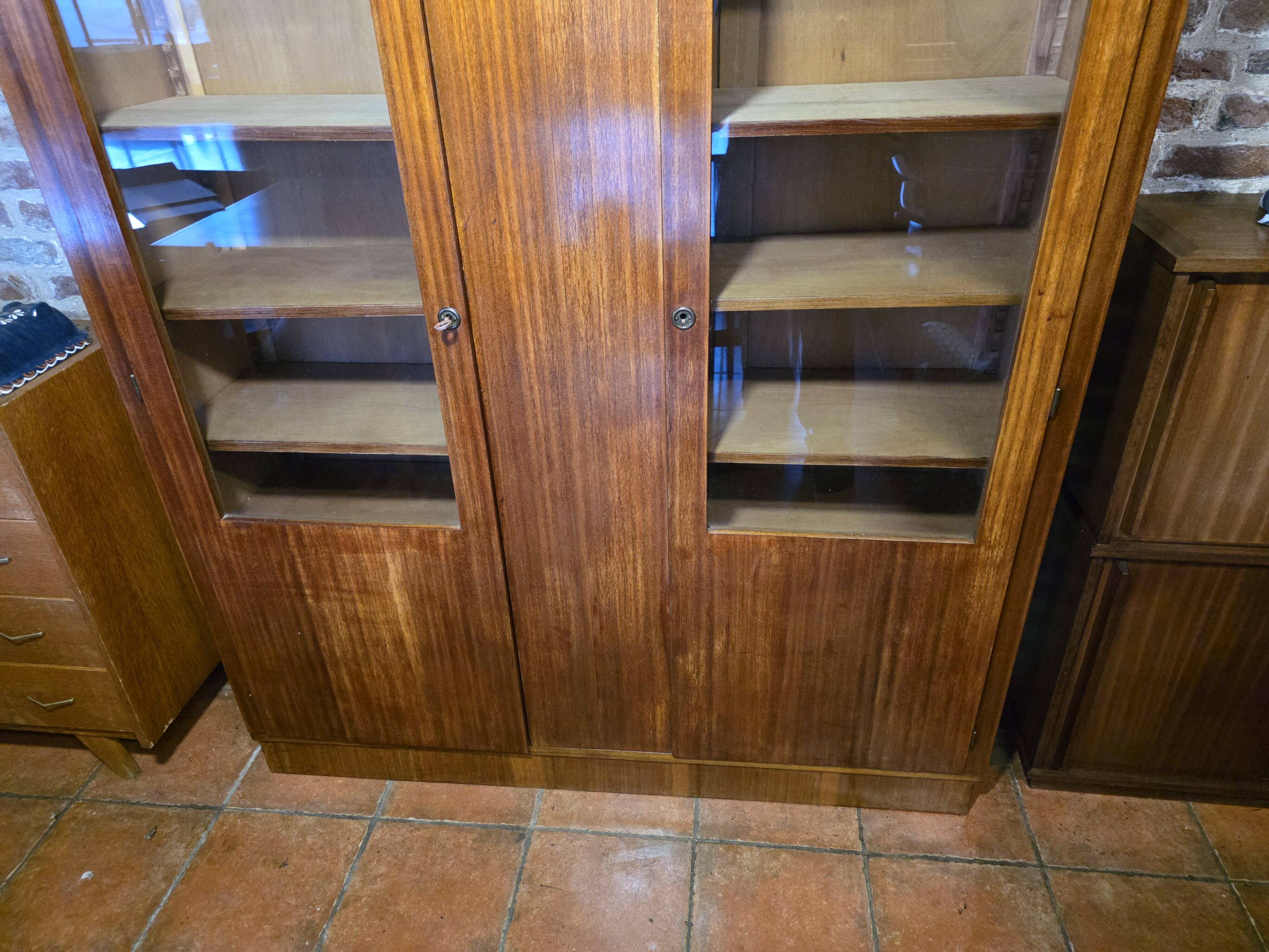 Art Deco mahogany library from the 1930s.