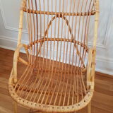 Pair of rattan armchairs