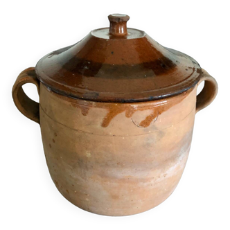 Valauris glazed earthenware pot