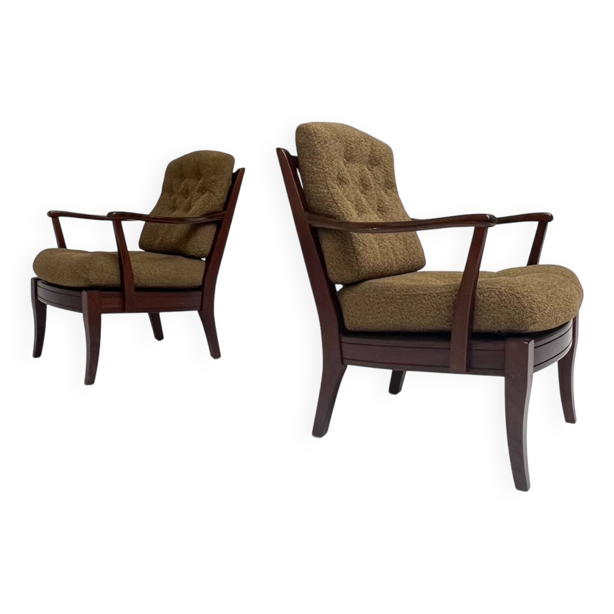 Re-upholstered Swedish arm chair bij Engens Mobelfabrik, 1970s