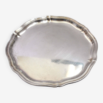 WMF vintage round dish in silver metal scalloped edge fillet 35cm