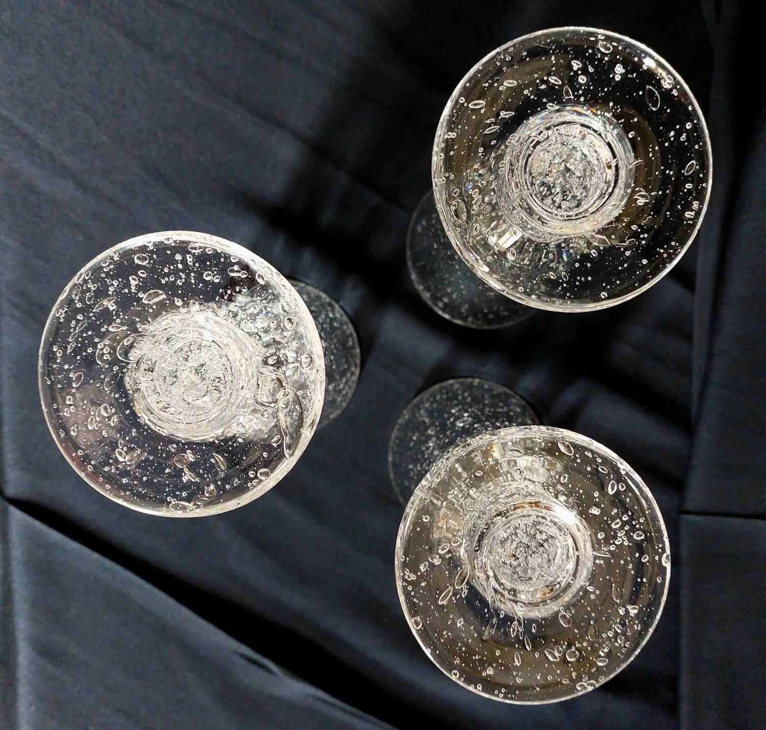 Set of 3 vintage bubble glasses