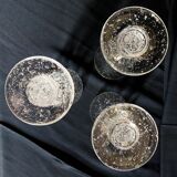 Set of 3 vintage bubble glasses