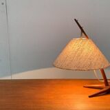 Mid-century Dornstab table lamp in teak by A. Pöll for Kalmar