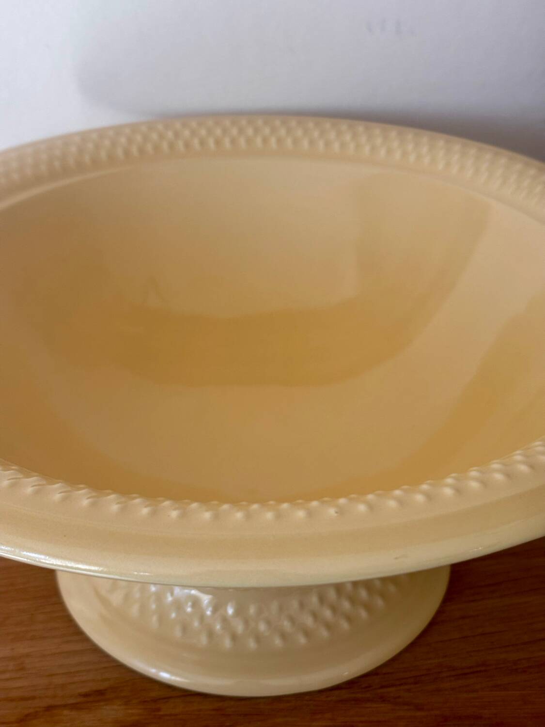 Very beautiful fruit bowl Geneviève Lethu Grain de riz yellow.