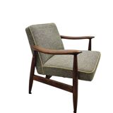 Set of GFM-87 armchairs with footrest by E. Homa/J. Kędziorek, 1960-70's, Polish