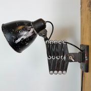 Industrial Black Scissor Wall Lamp, 1950s