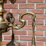 Lustre en laiton du milieu du XXe siècle, Europe occidentale