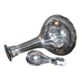 Carafe ancienne en cristal de baccarat - catalogue 1907 forme gondole à côtes plates 21cm