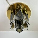 Murano & Brass Ceiling Lamp by J.T. Kalmar, Austria, 1960s