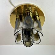Murano & Brass Ceiling Lamp by J.T. Kalmar, Austria, 1960s
