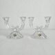 2 vintage Phonix crystal 2-arm candlestick candle holders