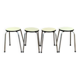 Vintage stackable stools Formica beige 1960