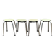 Vintage stackable stools Formica beige 1960