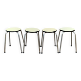 Vintage stackable stools Formica beige 1960