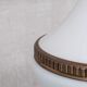 Mid-century opaline and brass pendant light