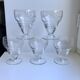 Set of 5 crystal wine glasses engraved 60s