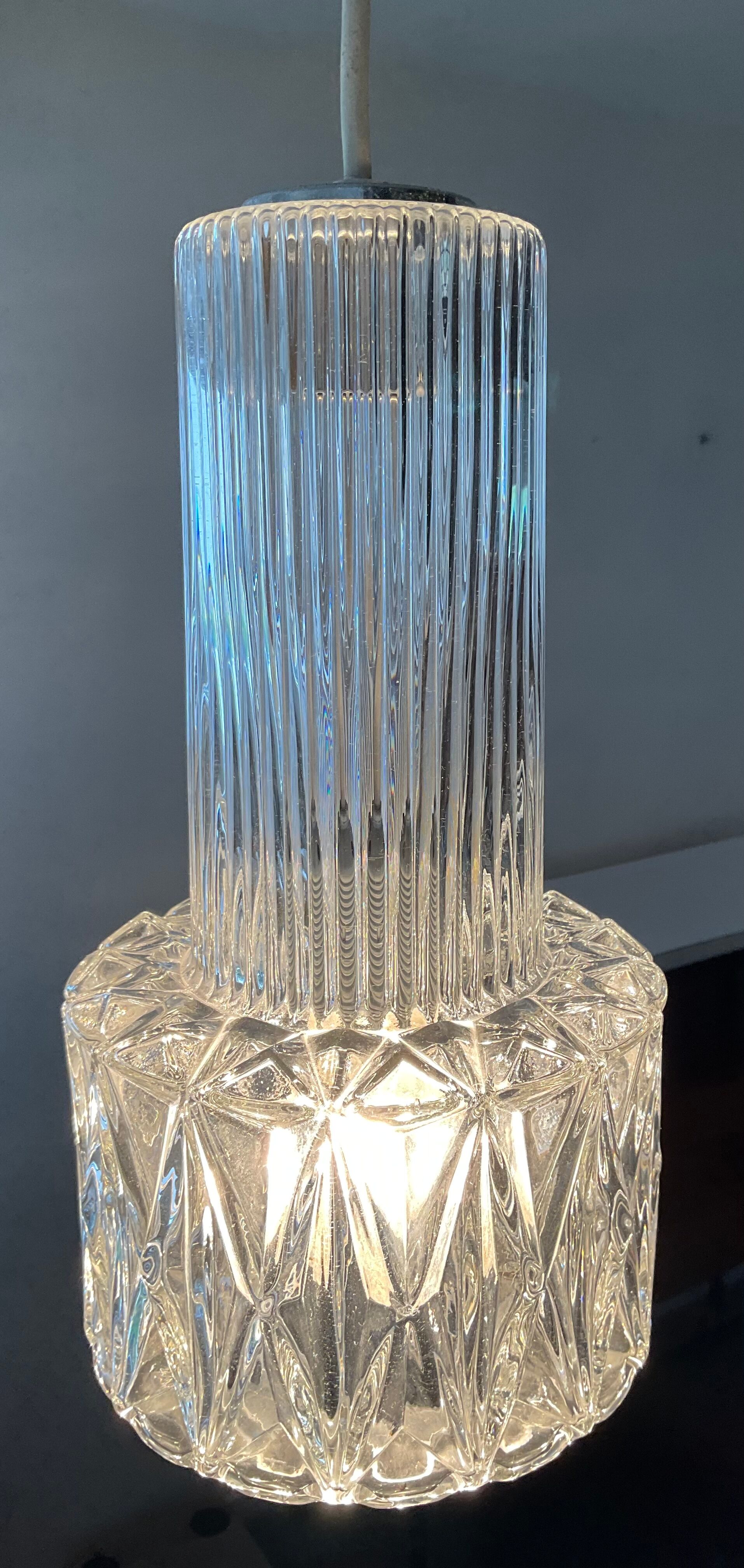 Limburg pendant lamp in molded glass from the 60s and 70s
