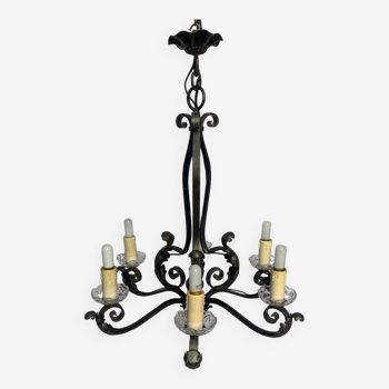 Wrought iron pendant light