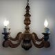 Louis XVI style wooden chandelier, 1890s