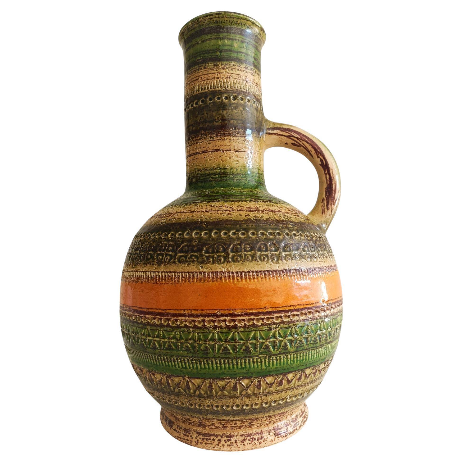 Bitossi Large Ceramic Vase by Aldo Londi, Mid-Century Modern, 1960s