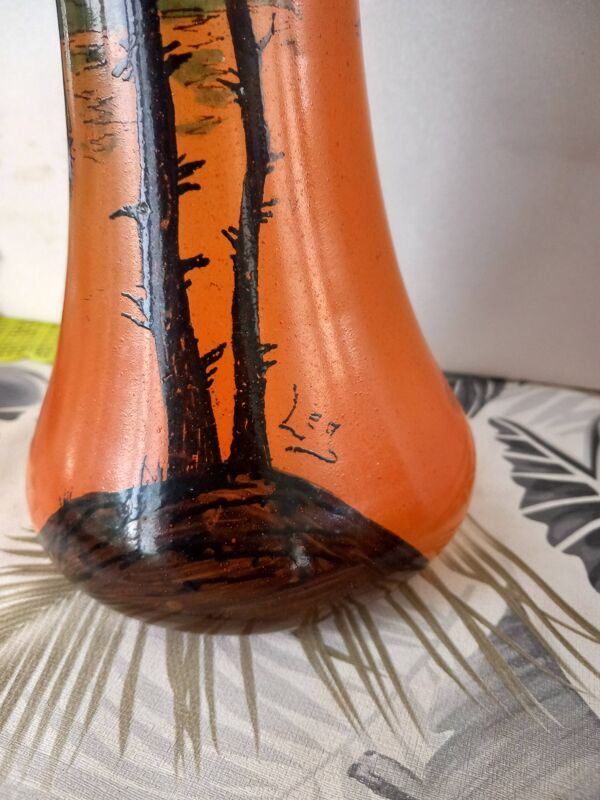 GARNITURE DE CHEMINEE EN PÄTE DE VERRE SIGNEE LEGRAS