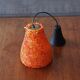 Small round orange Scandinavian design resin agglomerated perspex