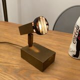 Halogen spot lamp solid brass modernist vintage design 70s