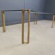 Peter Ghyczy T24 Pioneer Glass and Cast Brass rectangular Coffee