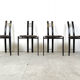 Postmodern dining chairs, 1980s set of 4
